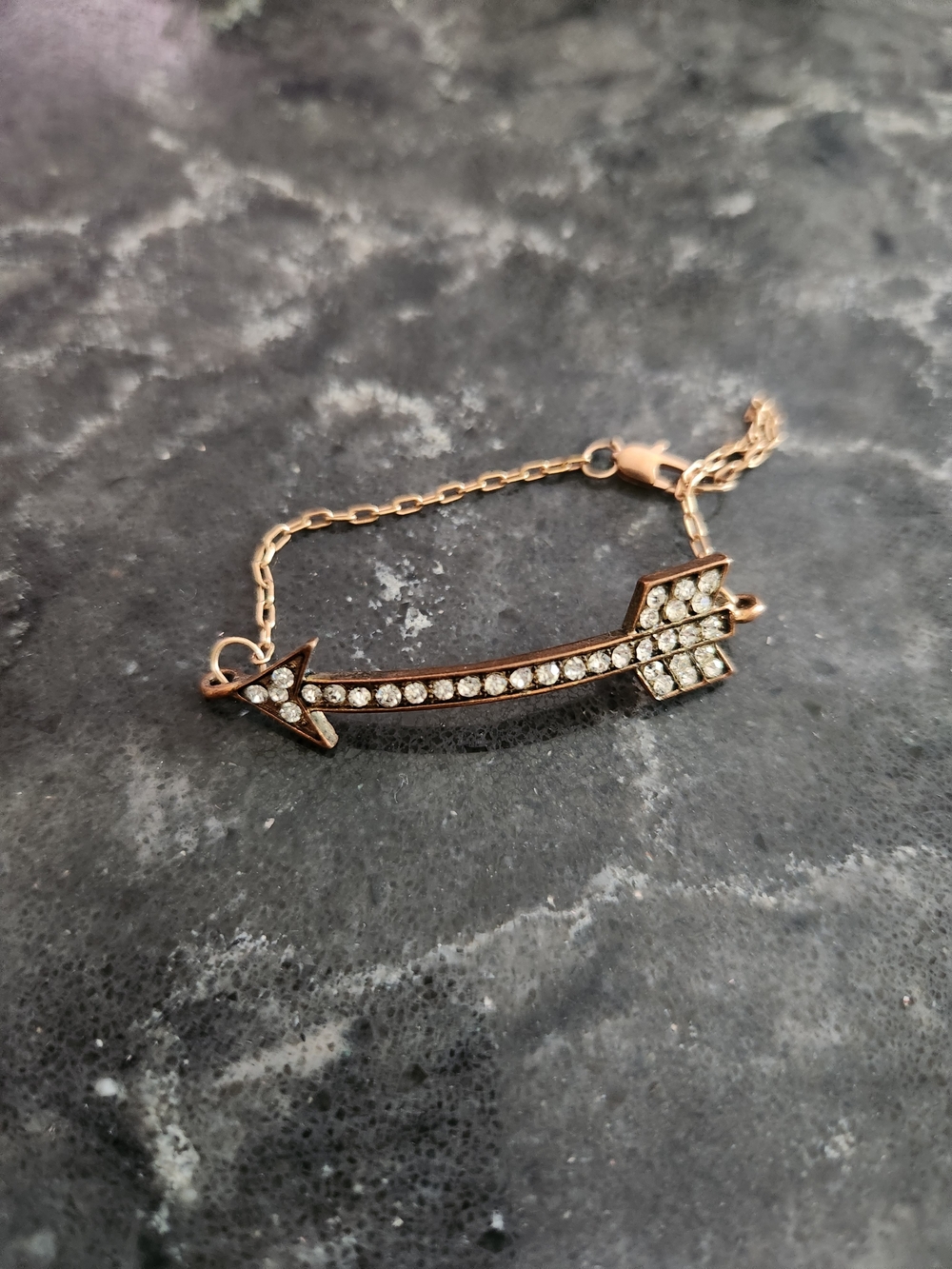 Rose Gold Arrow Crystal Bracelet - Women Jewelry